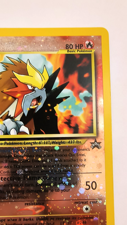 2001 Pokemon TCG Entei Black Star Promo #34 Reverse Holo Swirl NM WOTC - Image 4