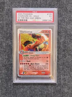 Pokemon Charizard EX 105/112 PSA5 Ex Fire Red Leaf Green - Image 1