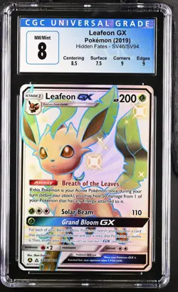 Leafeon Gx SV46/SV94 Shiny Vault Holo Hidden Fates Pokemon CGC 8 Nm/mint - Image 1