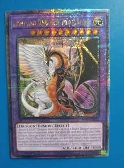 NM Yugioh Light and Darkness Dragonlord INFO-EN034 Quarter Century Secret Rare - Image 1