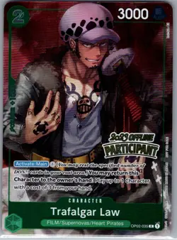 Trafalgar Law (Offline Regional 2023) Participant OP02-035 - One Piece Card - NM - Image 1