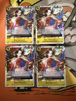 One Piece The Azure Sea’s Seven Boa Hancock OP14-112 Super Rare SR x4 - Image 1