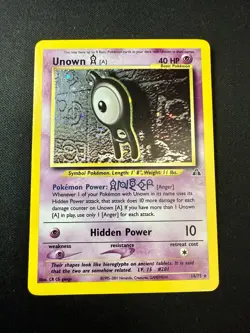 2001 Pokemon Unknown A Neo Discovery 14/75 Holo Foil Rare Pokemon Card - Image 1