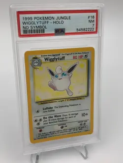 1999 POKEMON JUNGLE Trading Card WIGGLYTUFF -HOLO #16/64 NO SYMBOL graded PSA 7 - Image 5