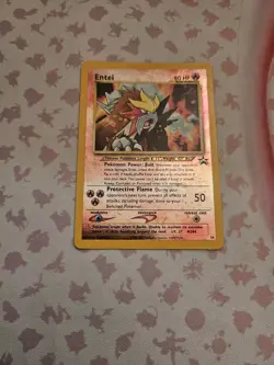 Entei Black Star Movie Promo 34 Reverse Holo Pokemon 2001 MP Swirl - Image 1