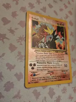 Entei Black Star Movie Promo 34 Reverse Holo Pokemon 2001 MP Swirl - Image 3