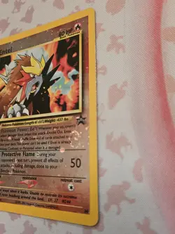 Entei Black Star Movie Promo 34 Reverse Holo Pokemon 2001 MP Swirl - Image 5