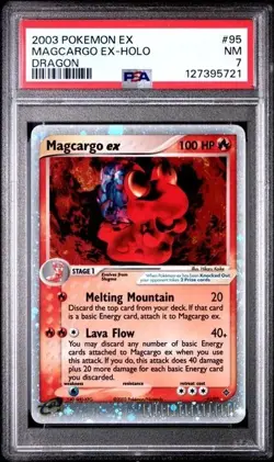 MAGCARGO EX-HOLO #95 PSA 7 • 2003 POKEMON EX DRAGON - Image 1