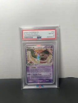 2006 POKEMON EX DRAGON FRONTIERS #92 FLYGON EX-HOLO PSA 8 - Image 1