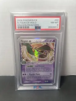 2006 POKEMON EX DRAGON FRONTIERS #92 FLYGON EX-HOLO PSA 8 - Image 3