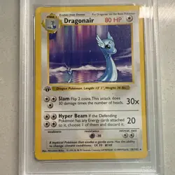 1999 Pokemon Base Set 1st Edition Dragonair (Shadowless) 018/102 PSA 6 EX - MT - Image 2
