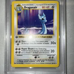 1999 Pokemon Base Set 1st Edition Dragonair (Shadowless) 018/102 PSA 6 EX - MT - Image 3