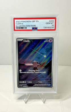 2023 POKEMON OBF EN-OBSIDIAN FLAMES ILLUSTRATION RARE #202 CLEFFA PSA 10 - Image 1