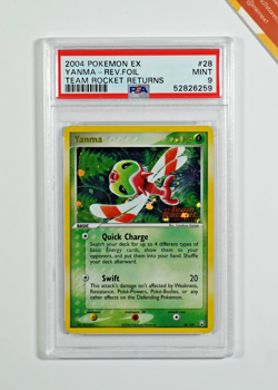 Pokemon PSA 9 Yanma #28 Rev Foil EX Team Rocket Returns 2004 English - Image 1