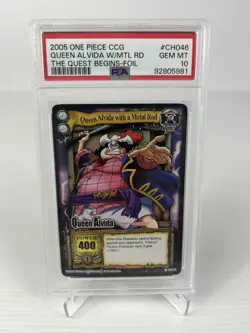 One Piece CCG The Quest Begins Queen Alvida CH046 Foil PSA 10 Pop 1 - Image 1