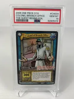 One Piece CCG The Quest Begins Colonel Nezumi CH034 Foil PSA 10 Pop 1 - Image 1