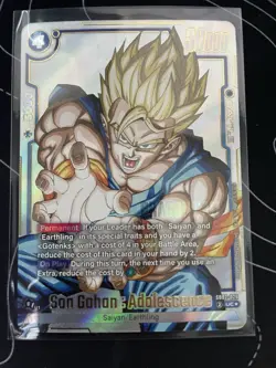Son Gohan : Adolescence SB02-026 Alternate Art Manga Booster 02 Dragon Ball Card - Image 1