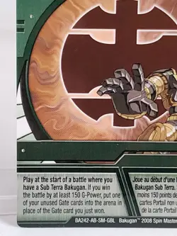 Bakugan Battle Brawlers Ability Card Green Sub Terra 2 47/48b 2008 - Image 4