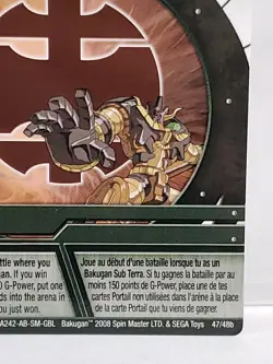 Bakugan Battle Brawlers Ability Card Green Sub Terra 2 47/48b 2008 - Image 5