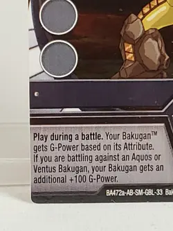 Bakugan Battle Brawlers Ability Card Blue Char the Earth 33/48i 2008 - Image 4