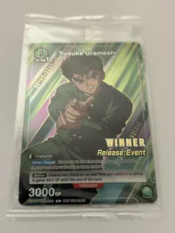 Union Arena Release Event Winner Card Yusuke Urameshi Foil YYH-1-036 (Sealed) - Image 1