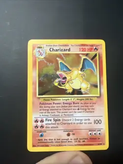 1999 Pokemon TCG Base Set Charizard Holo Unlimited Rare Vintage Card 4/102 - Image 1