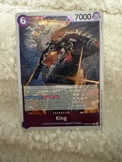 One Piece CCG King Rare Foil Holo OP14-031 Card English TCG Game Card - Image 1