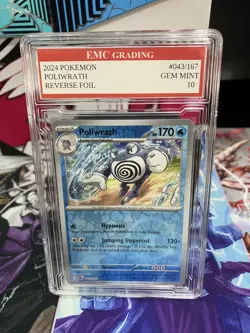 POLIWRATH 2024 FOIL #043/167 Pokemon Card GRADED 10 TCG CCG - Image 1
