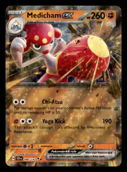 Medicham ex 80/142 Double Rare Stellar Crown Pokemon Near Mint - Image 1