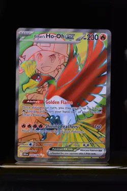 Pokemon TCG Ethan's Ho-Oh ex 209/182 Full Art Holo Mint Destined Rivals - Image 1