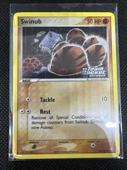 Swinub 79/109 Holo EX Team Rocket Returns Stamped Pokemon 2004 (NM) - Image 1