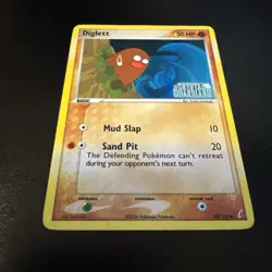 2006 Pokemon Crystal Guardians, DIGLETT, 50/100, Reverse Holo, Stamped NM/LP - Image 1