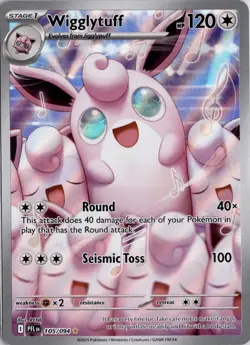 Pokemon TCG Wigglytuff 105/094 IR ME02: Phantasmal Flames - NM - Image 1