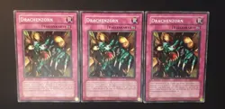 Yu-Gi-Oh! 3x Drachenzorn, SD1-DE024, Common, 1. Auflage, Deutsch, EX/EX/GD - Image 1