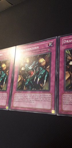 Yu-Gi-Oh! 3x Drachenzorn, SD1-DE024, Common, 1. Auflage, Deutsch, EX/EX/GD - Image 3