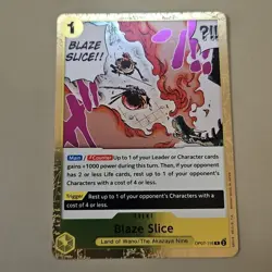 One Piece Blaze Slice OP07-116/201 OP07 500 Years in the Future NM FOIL TCG CCG - Image 1