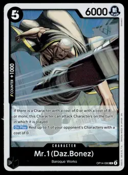 One Piece The Azure Sea's Seven #OP14-090 Mr.1 (Daz.Bonez) Rare - Image 1