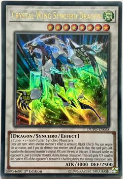 DUPO-EN068 Crystal Wing Synchro Dragon - Ultra Rare 1st Ed Near Mint YuGiOh Card - Image 1