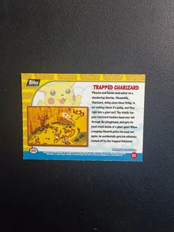 Trapped Charizard 51 TOPPS Pikachu's Vacation 2nd Print Black Logo Pokemon Card - Image 2