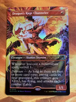 MTG Rainbow Foil Borderless Dragon's Rage Channeler SLD EVERYTHING IS ON FIRE!! - Image 1