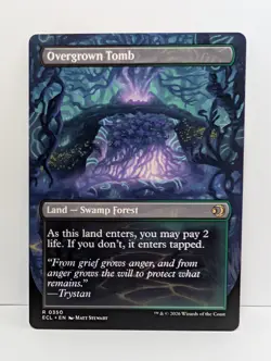 Overgrown Tomb - Borderless Flip - MTG Lorwyn Eclipsed ECL - Shock - NM - Image 2