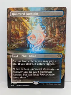 Hallowed Fountain - Borderless Flip - MTG Lorwyn Eclipsed ECL - Shock - NM - Image 1