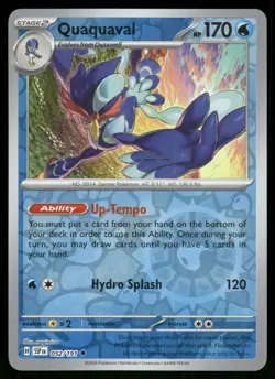 Quaquaval Reverse Holo 052/191 SV08: Surging Sparks Pokemon - Image 1