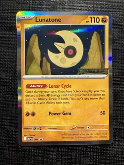 Pokemon TCG Lunatone 004 (prerelease) MEP Mega Evolution Stamped Promo NM - Image 1