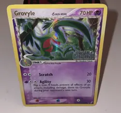 Grovyle 19/100 Crystal Guardians Stamped Holo Rare Pokemon Delta Species 2006 HP - Image 1