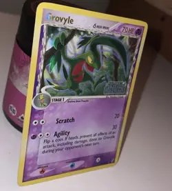 Grovyle 19/100 Crystal Guardians Stamped Holo Rare Pokemon Delta Species 2006 HP - Image 3