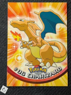 Charizard #06 Topps TV Animation Series 1 Blue Logo Pokemon LP - Image 1