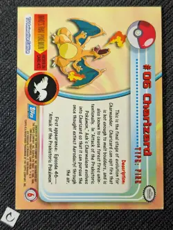 Charizard #06 Topps TV Animation Series 1 Blue Logo Pokemon LP - Image 2