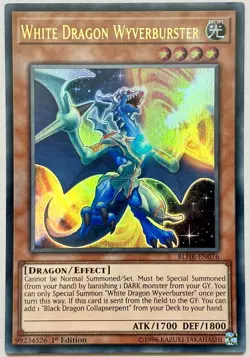 BLHR-EN076 White Dragon Wyverburster - Ultra Rare 1st Edition Lightly Played - Image 1