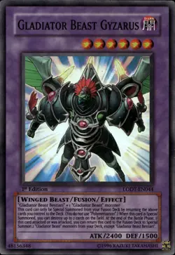 Gladiator Beast Gyzarus 1st Ed Super Rare LODT-EN044 Yu-Gi-Oh! - Image 1